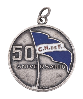 1949 Club Nacional de Football Silver Medal Presented To Anibal Paz (Letter of Provenance)